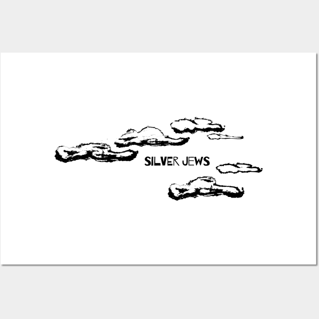 Silver Jews: Send in the clouds, black and white Wall Art by Window House